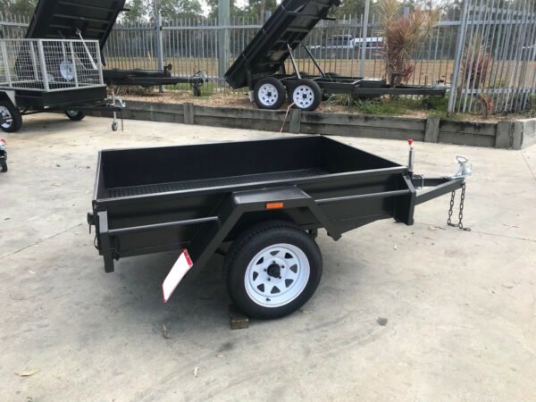 6×4 Commercial Heavy Duty | Checkerplate Floor | Single Box Axle Trailer for Sale